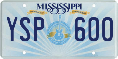 MS license plate YSP600