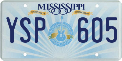 MS license plate YSP605