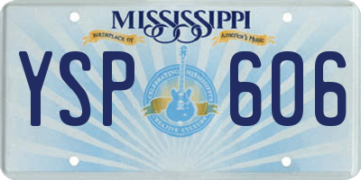 MS license plate YSP606