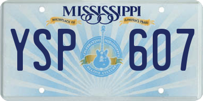 MS license plate YSP607
