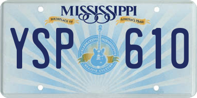 MS license plate YSP610