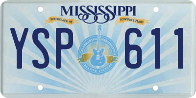 MS license plate YSP611