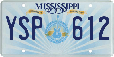 MS license plate YSP612