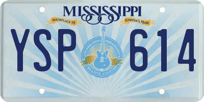 MS license plate YSP614