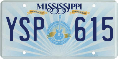 MS license plate YSP615