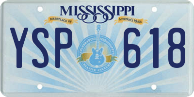 MS license plate YSP618