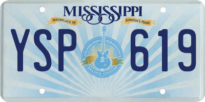 MS license plate YSP619