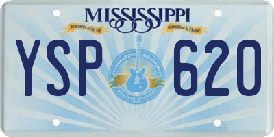 MS license plate YSP620