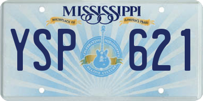 MS license plate YSP621