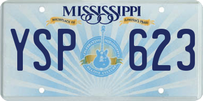 MS license plate YSP623
