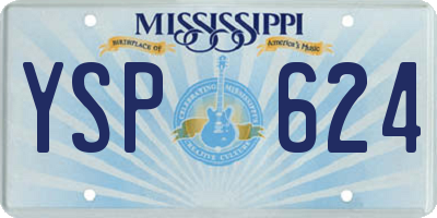 MS license plate YSP624