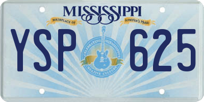 MS license plate YSP625