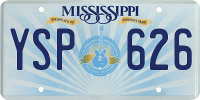 MS license plate YSP626