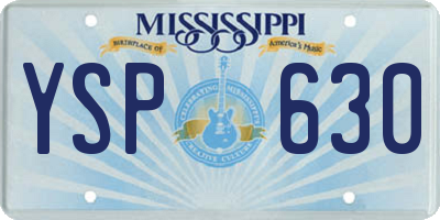 MS license plate YSP630