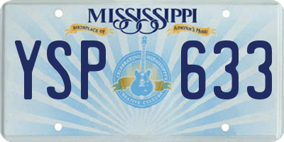 MS license plate YSP633