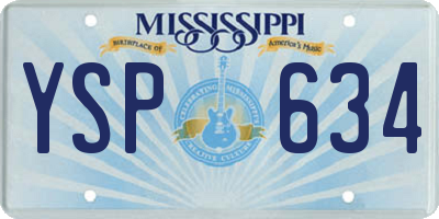 MS license plate YSP634