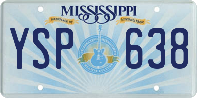 MS license plate YSP638