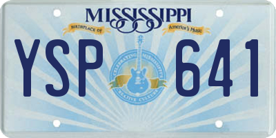 MS license plate YSP641