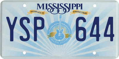 MS license plate YSP644