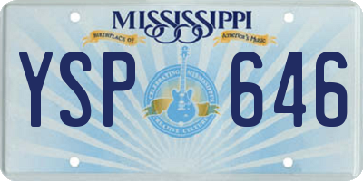 MS license plate YSP646