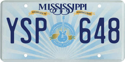 MS license plate YSP648