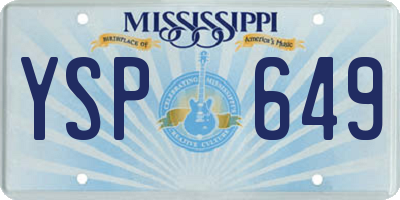 MS license plate YSP649