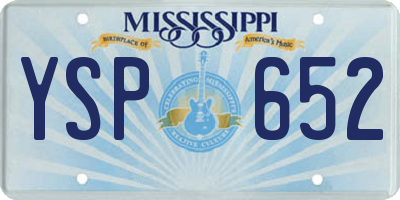 MS license plate YSP652