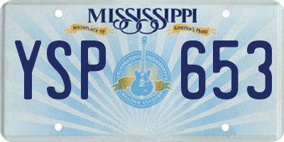MS license plate YSP653