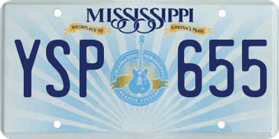 MS license plate YSP655