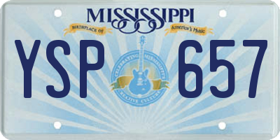 MS license plate YSP657
