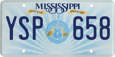 MS license plate YSP658