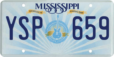 MS license plate YSP659