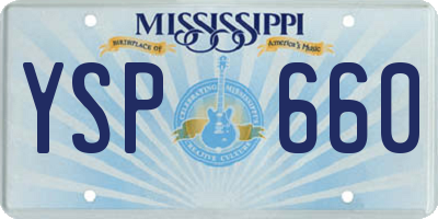 MS license plate YSP660