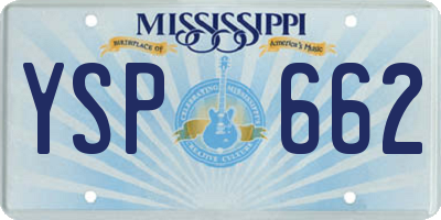 MS license plate YSP662