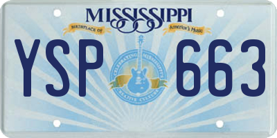 MS license plate YSP663