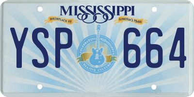 MS license plate YSP664