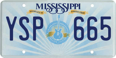 MS license plate YSP665