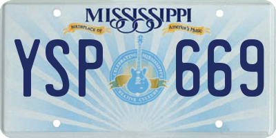 MS license plate YSP669