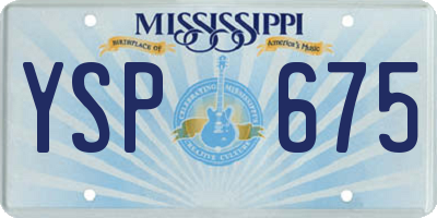 MS license plate YSP675