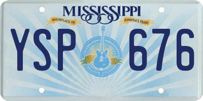 MS license plate YSP676