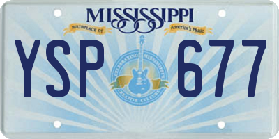 MS license plate YSP677