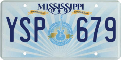 MS license plate YSP679