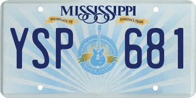 MS license plate YSP681