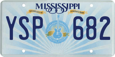 MS license plate YSP682