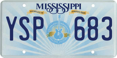MS license plate YSP683