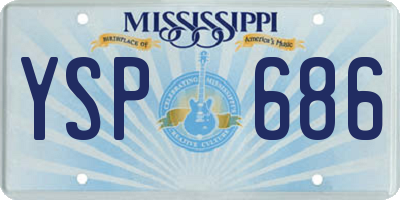 MS license plate YSP686