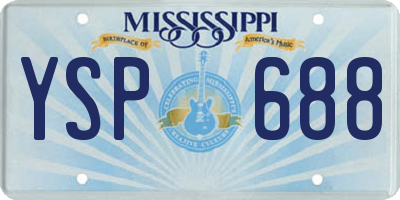 MS license plate YSP688