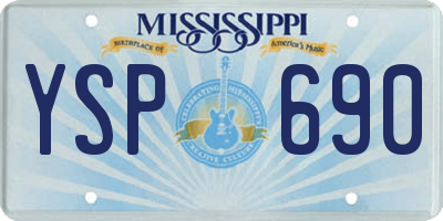 MS license plate YSP690