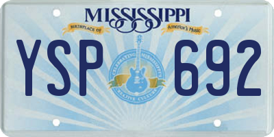 MS license plate YSP692