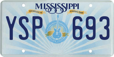 MS license plate YSP693